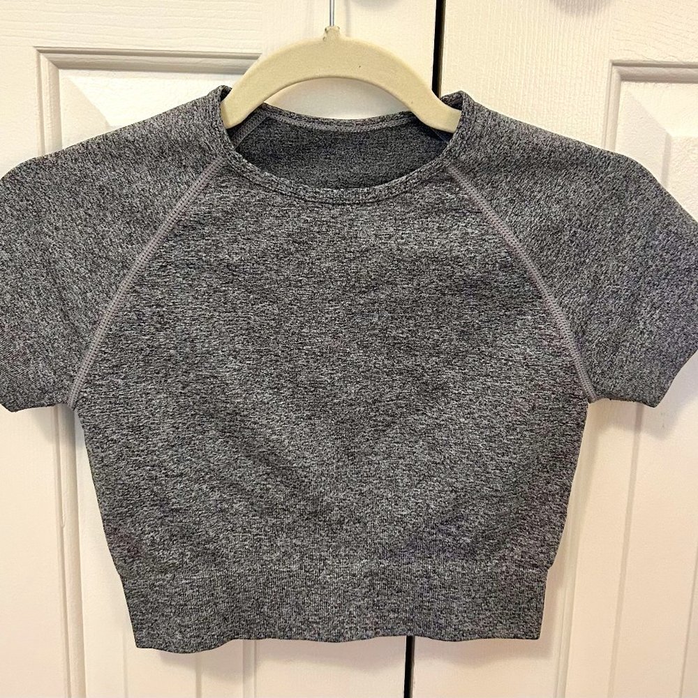 Grey, Activewear, Tight Top